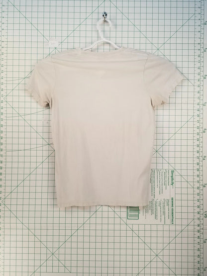 Hollister White Embroidered Tee Medium