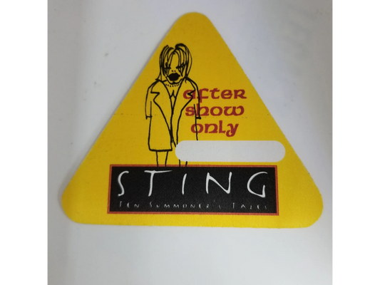 Sting "Ten Summoner's Tales" Tour Backstage Pass