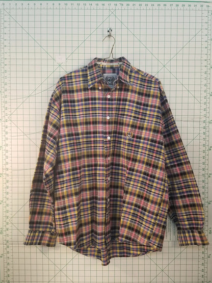 Cinch Multicolor Plaid Button Down Med