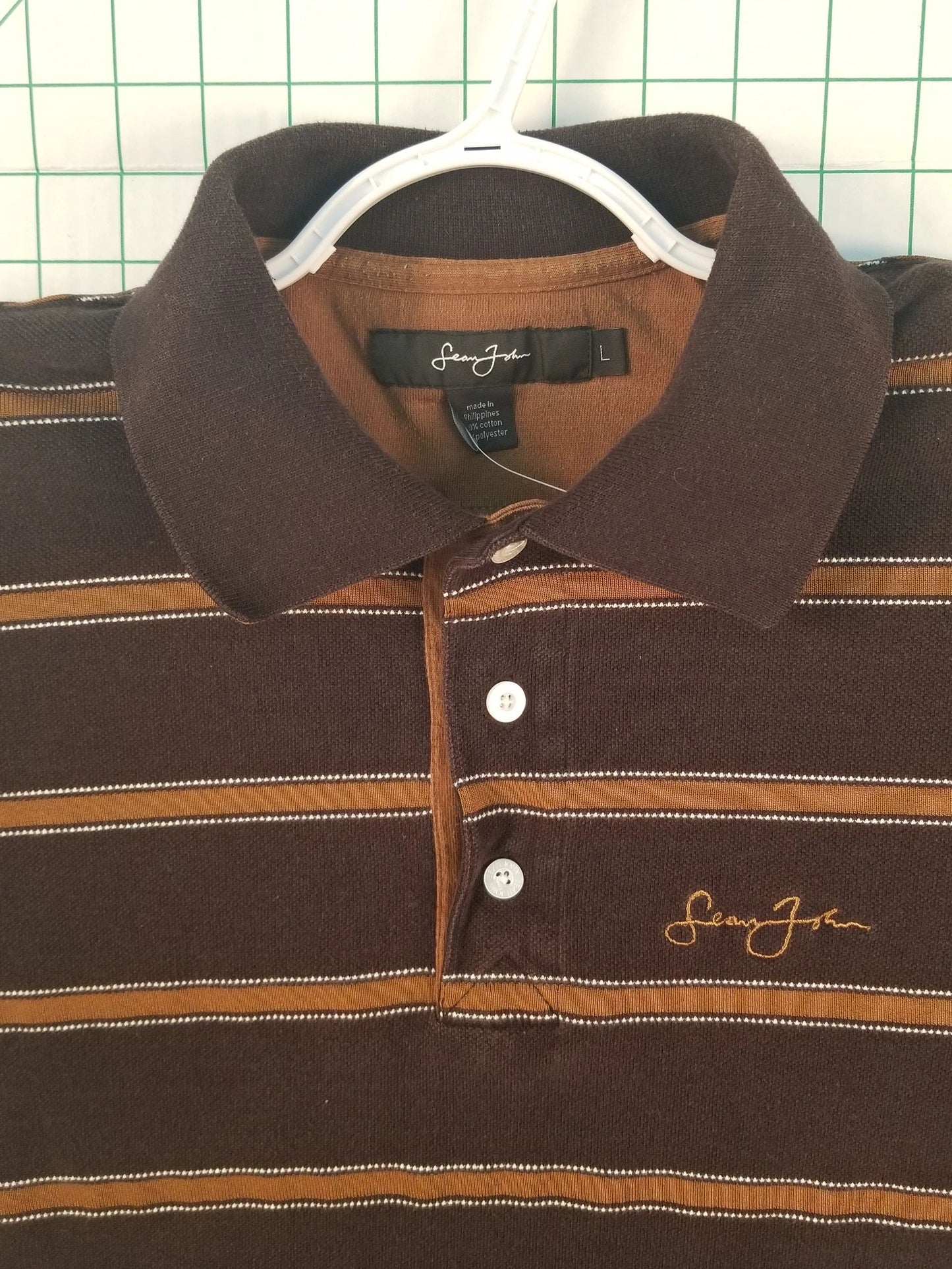 Sean John Striped Polo Large