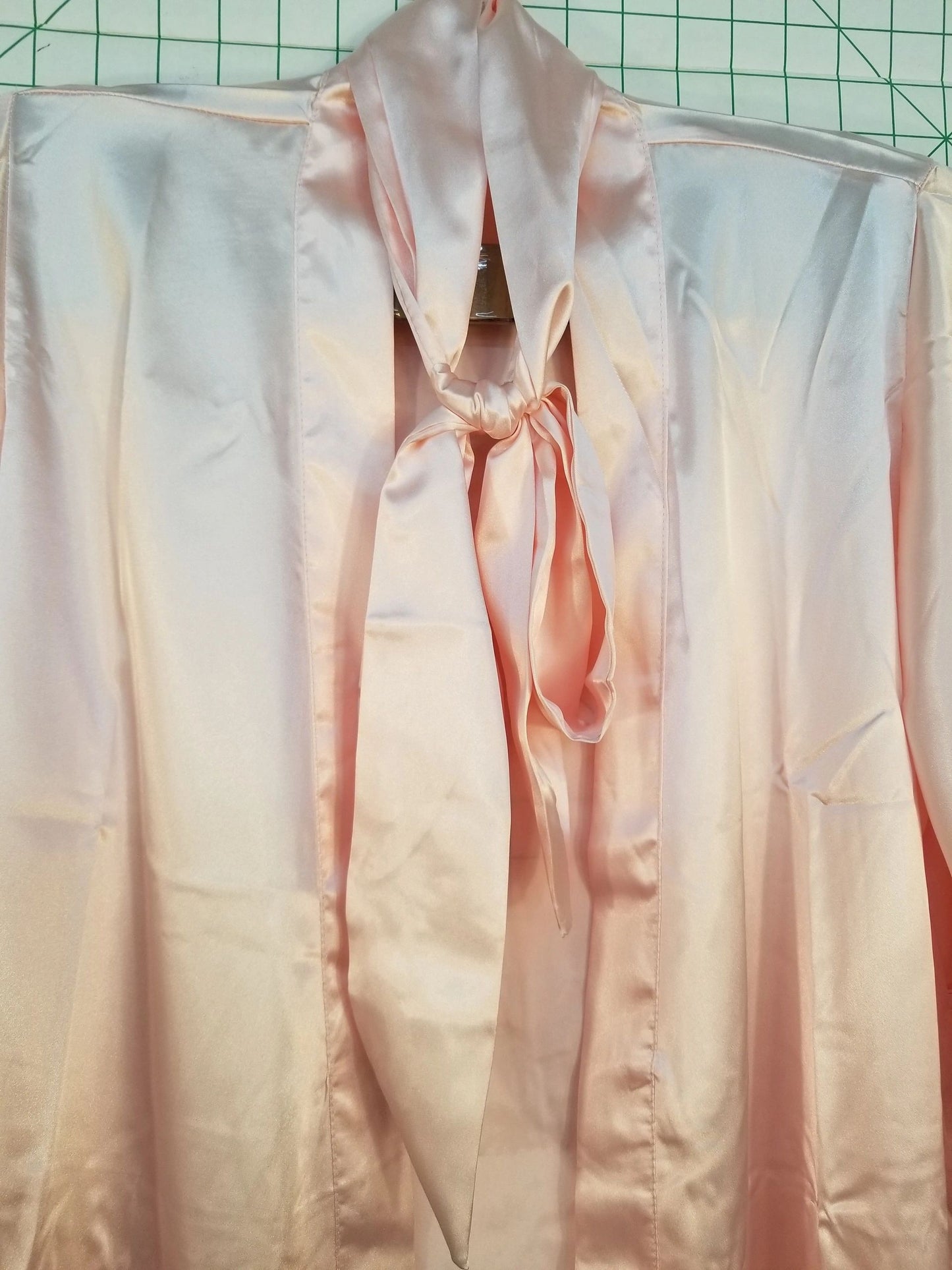 Pink Silk Robe with Bow