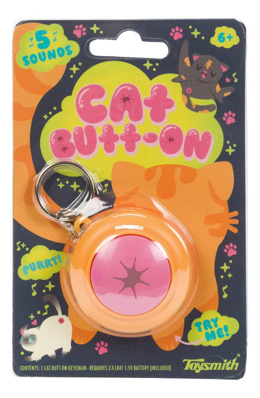 Toysmith - Cat Butt-On Farting Keychain - Backpack Clip