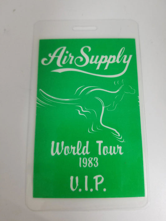 Air Supply World Tour 1983 Backstage Pass