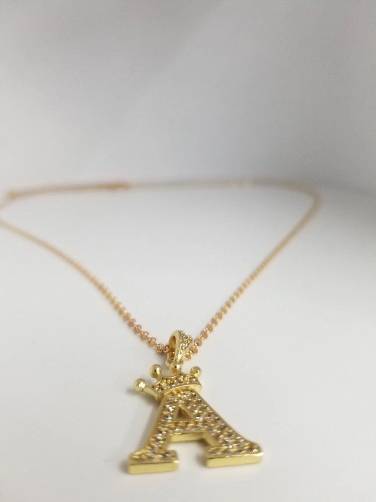 Jewel Inset Alloy Pendant Necklace