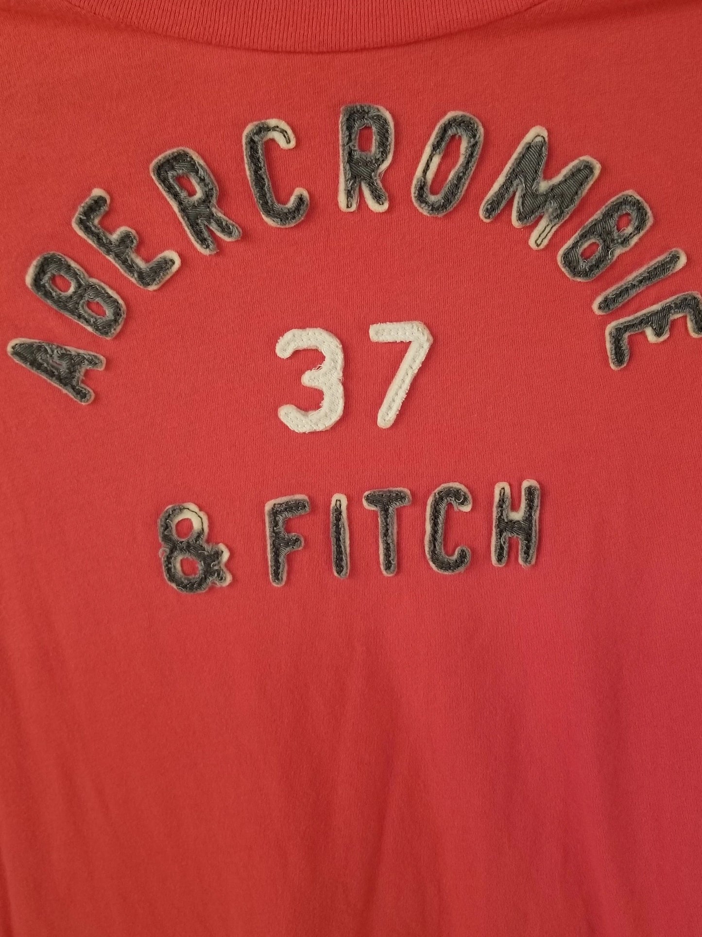 Abercrombie & Fitch Red Embroidered Tee