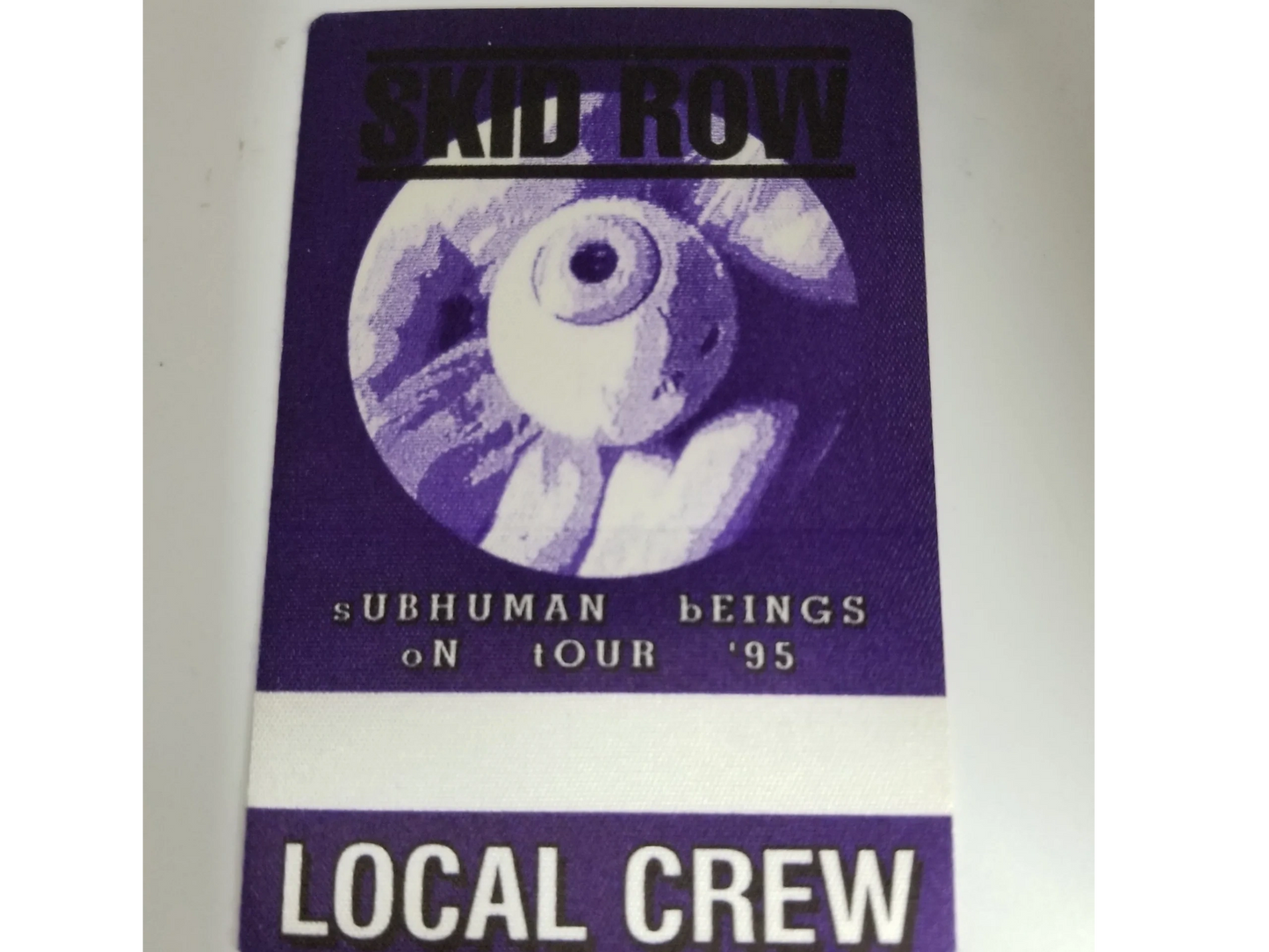 Skid Row "Subhuman Beings On Tour '95" Backstage Pass