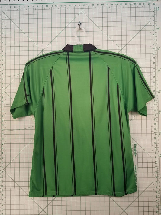 Kwikgoal Green Striped Jersey With Velcro Patch