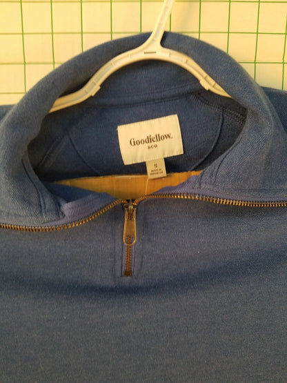 Goodfellow and Co. Blue Zip Up Pullover Sweater S