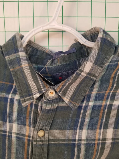 Lucky Brand Long Sleeve Plaid Button Up XL