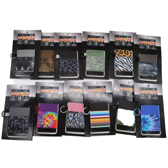 Novelty Closeout - ROUGHNECK SLIM DESIGN ELASTIC WALLET- 12/PACK