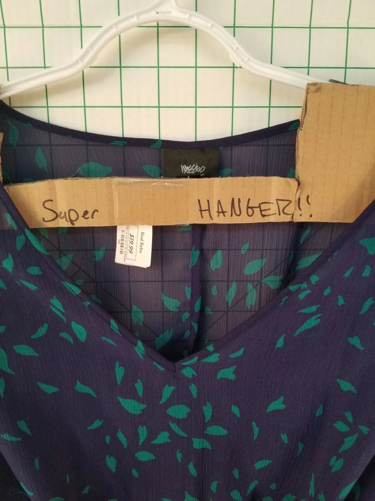 Blue and Green Blouse XXL