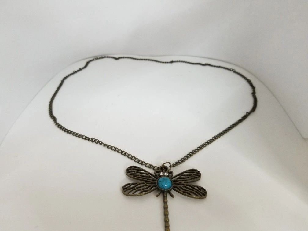 Dragonfly Pendant Chain Necklace