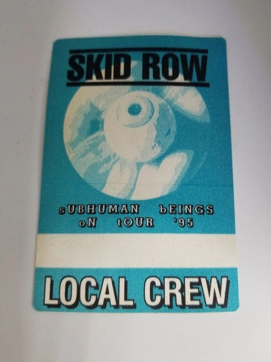 Skid Row Subhuman Beings On Tour '95 Backstage Pass