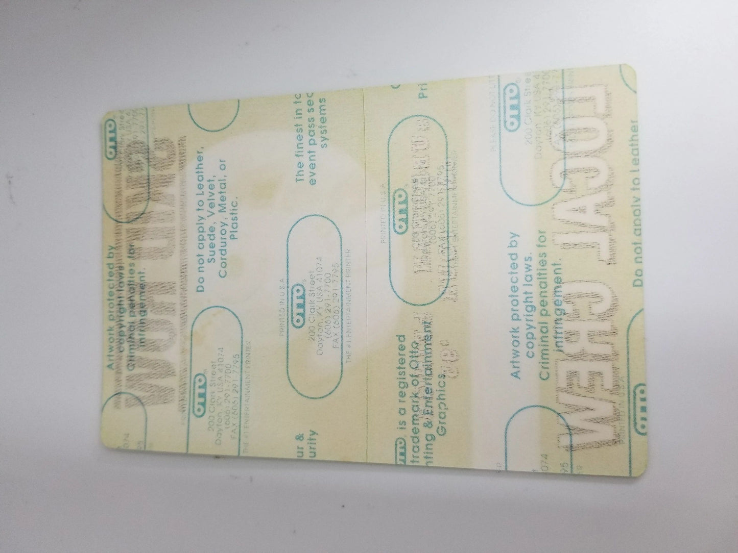 Skid Row Subhuman Beings On Tour '95 Backstage Pass