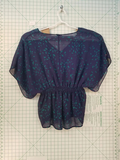 Blue and Green Blouse XXL