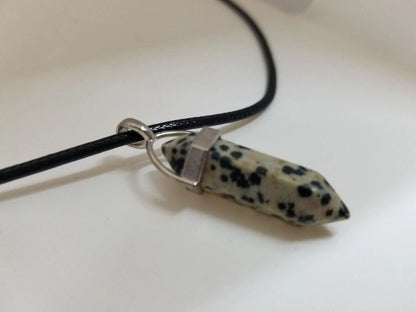 Cut Stone Pendant Necklace
