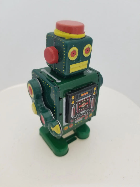 Tin Green Robot Wind-up Collector's Toy