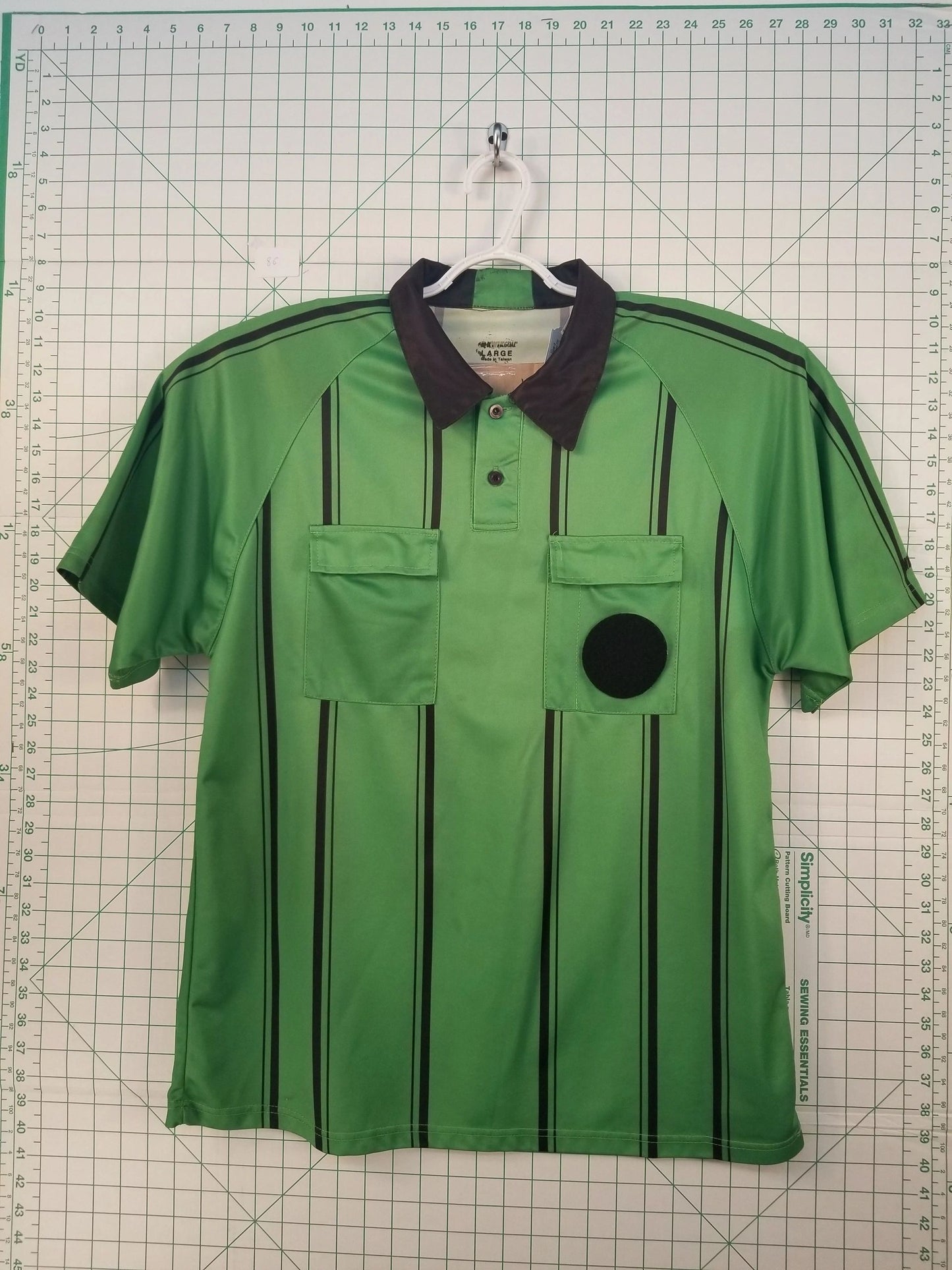 Kwikgoal Green Striped Jersey With Velcro Patch