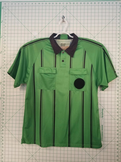 Kwikgoal Green Striped Jersey With Velcro Patch