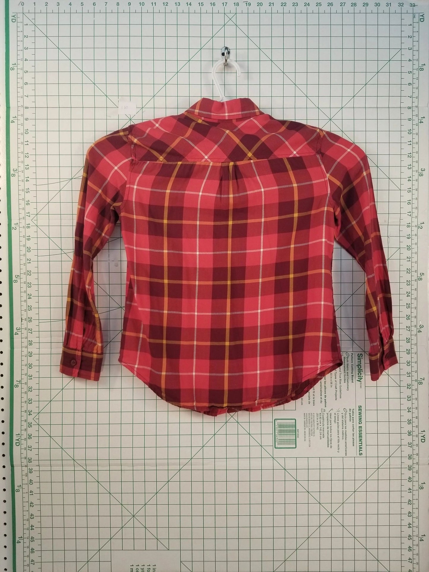 Faded Glory Plaid Pattern Button Down