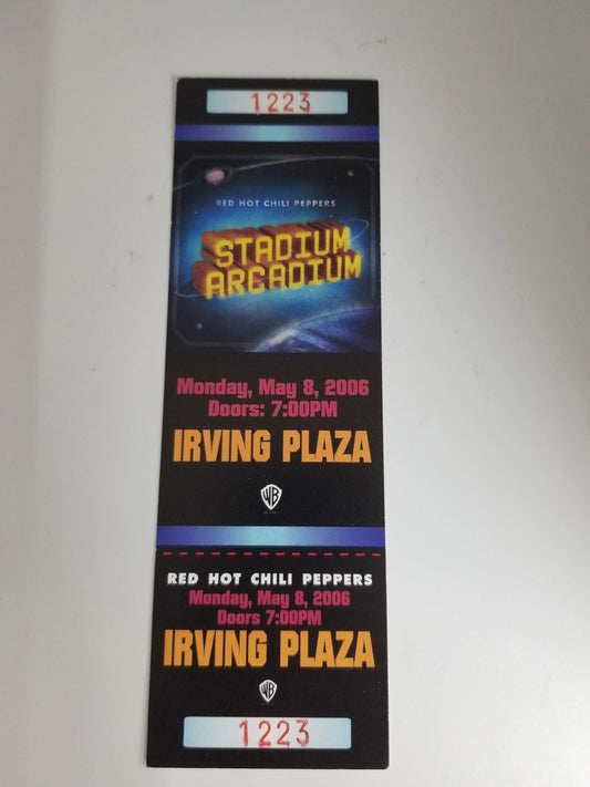 Red Hot Chili Peppers Stadium Arcadium Tour 2006 Backstage Pass