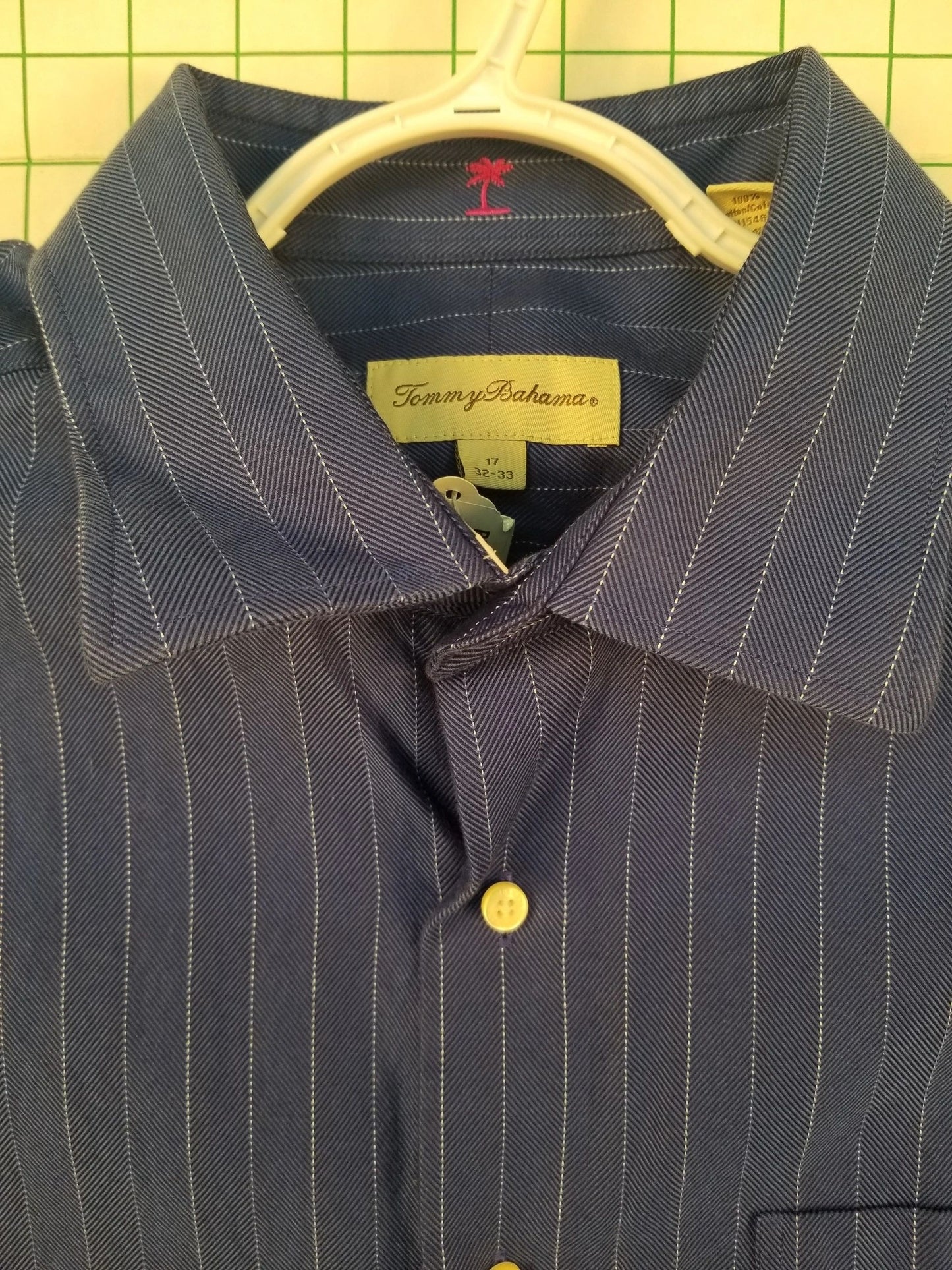 Tommy Bahama Striped Blue Button Down