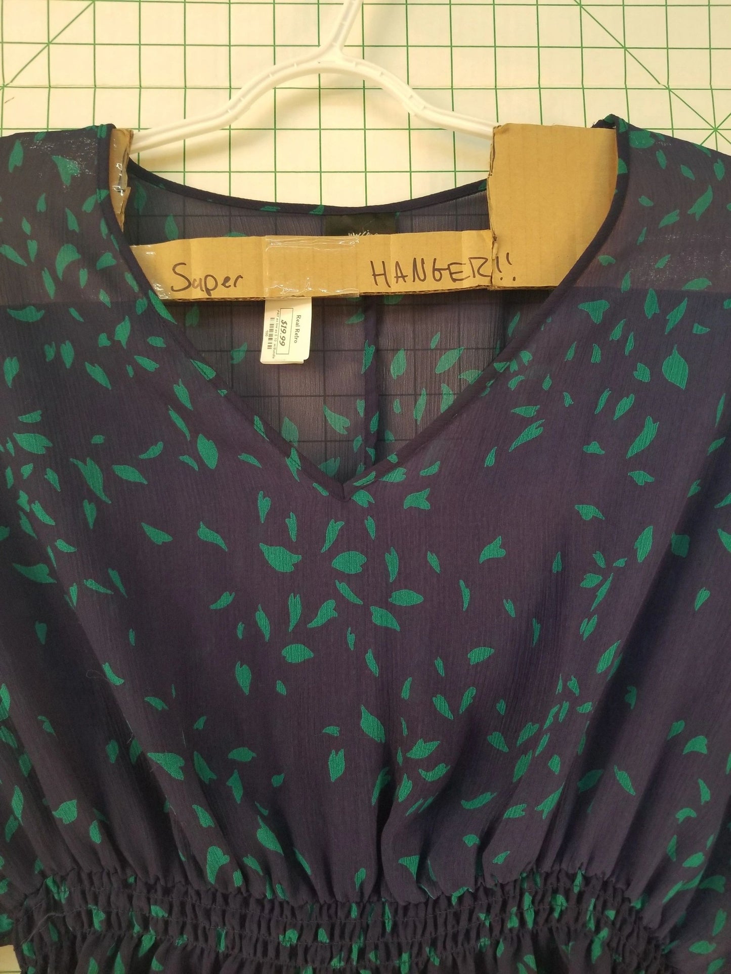 Blue and Green Blouse XXL