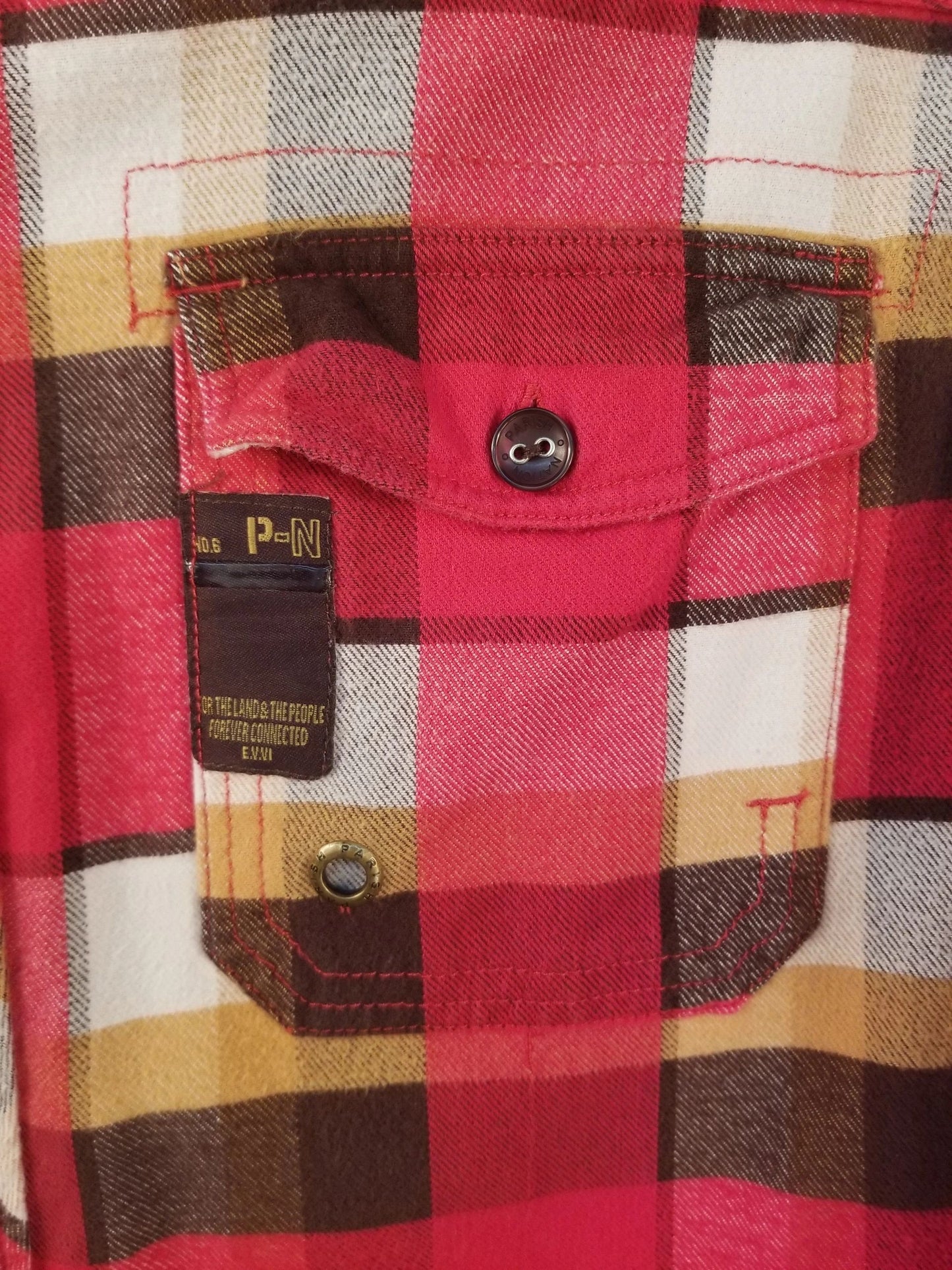 Parish Red Plaid Flannel Button Down