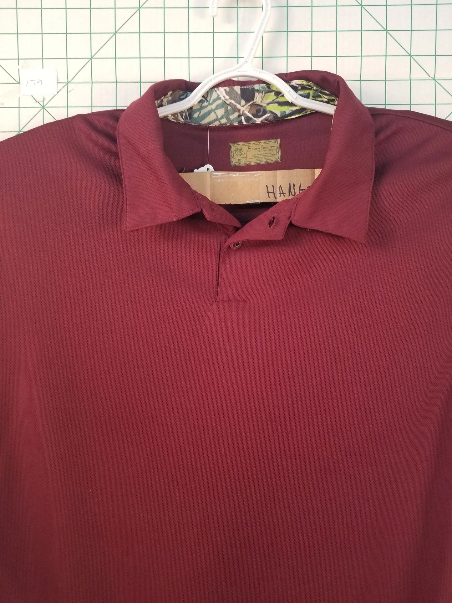 Brush Country Camouflage Red Polo XL