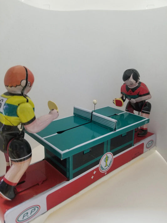 Tin Ping Pong Players Wind-up Collector's Toy