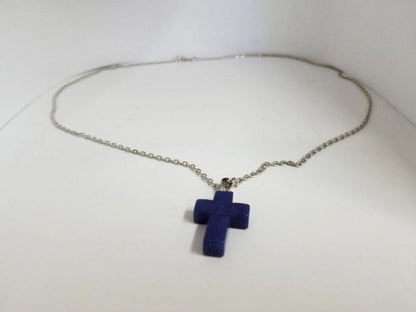 Cut Quartz Crucifix Necklace
