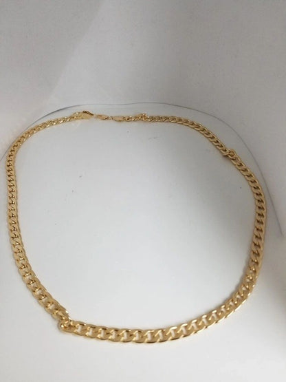 Gilded Alloy Links Chain Necklace