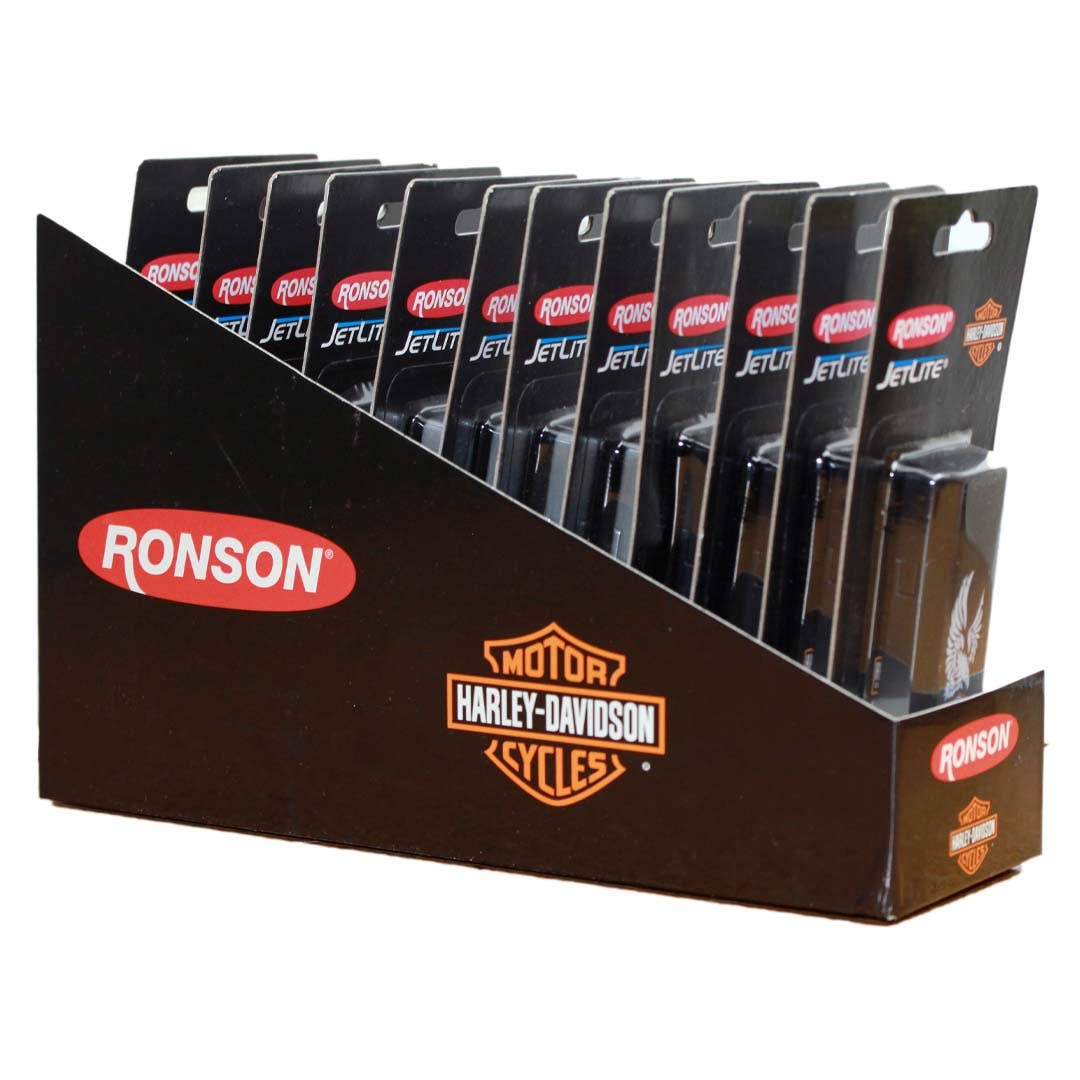 Ronson Harley Davidson JetLite Butane Torch Lighter, 12 Unit Display Pack #43524