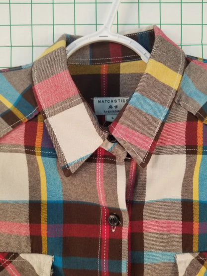 Matchstick Argus Plaid Flannel Button Down