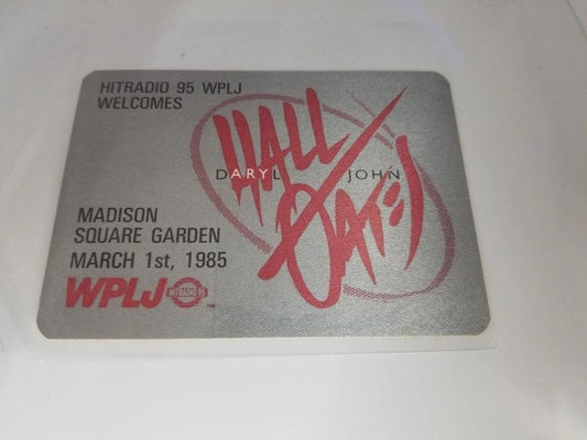 Hall & Oates MSG 1985 Backstage Pass