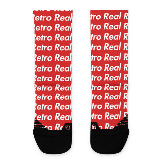 Real Retro Red Basketball socks