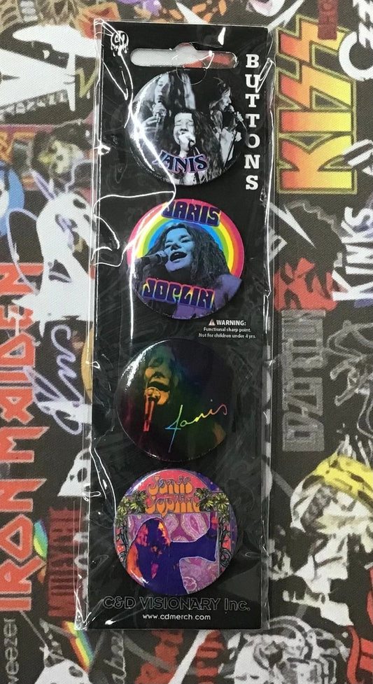 Janis Joplin Buttons