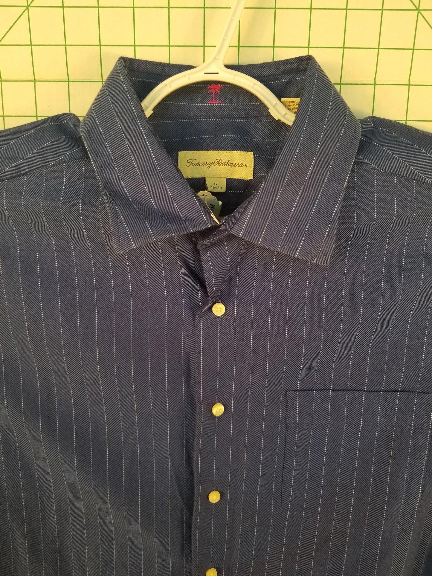 Tommy Bahama Striped Blue Button Down