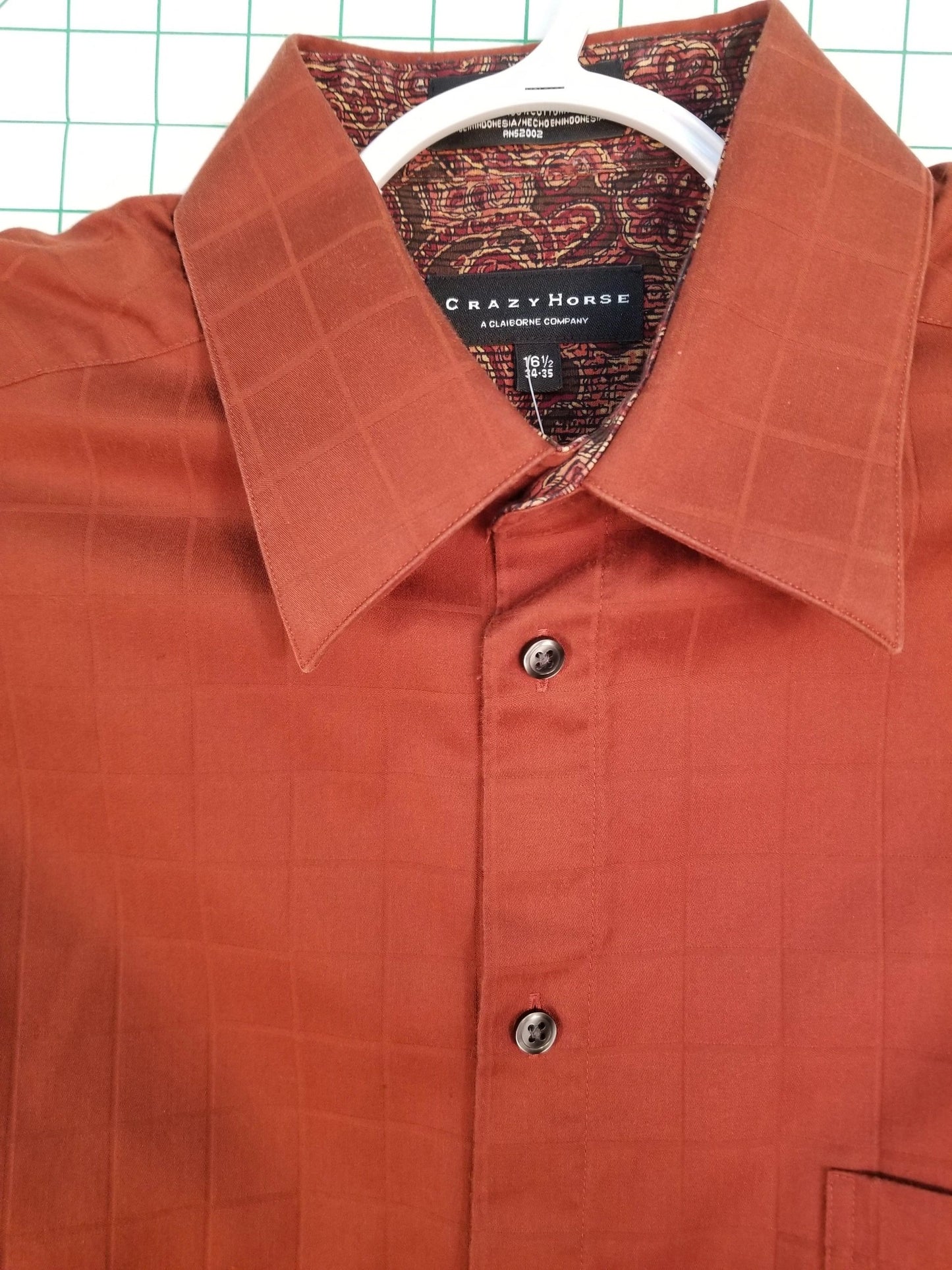 Crazy Horse Red Checker Long Sleeve Button Down