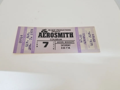 Aerosmith Rare 1978 Gen Admission Ticket