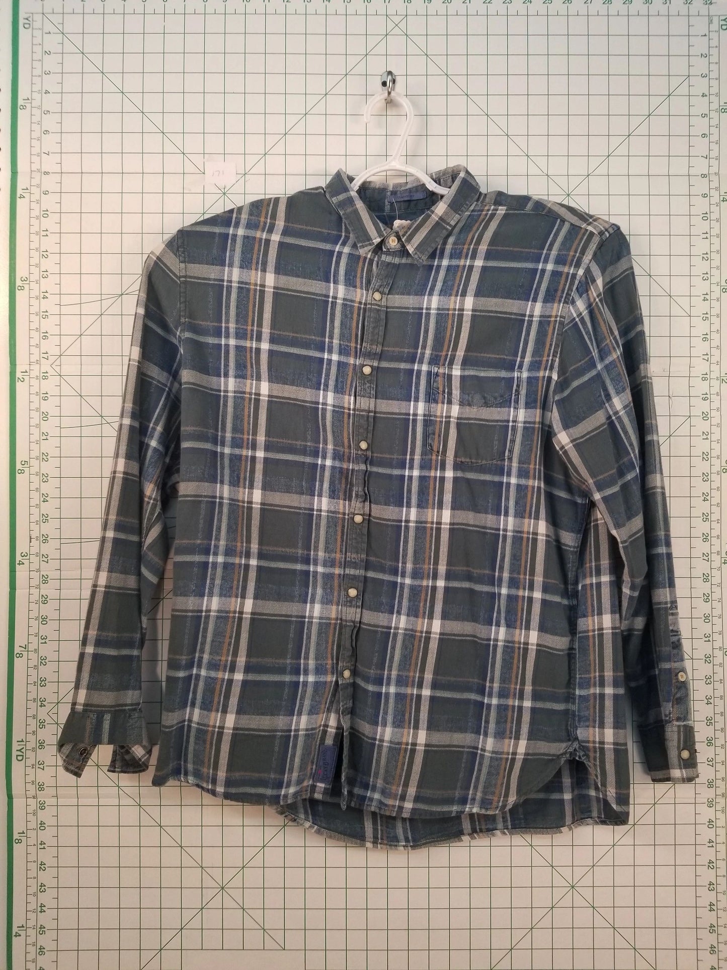 Lucky Brand Long Sleeve Plaid Button Up XL