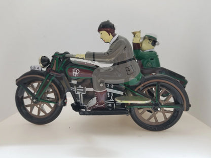 Tin Wind-up Motorcycle w/ Sidecar