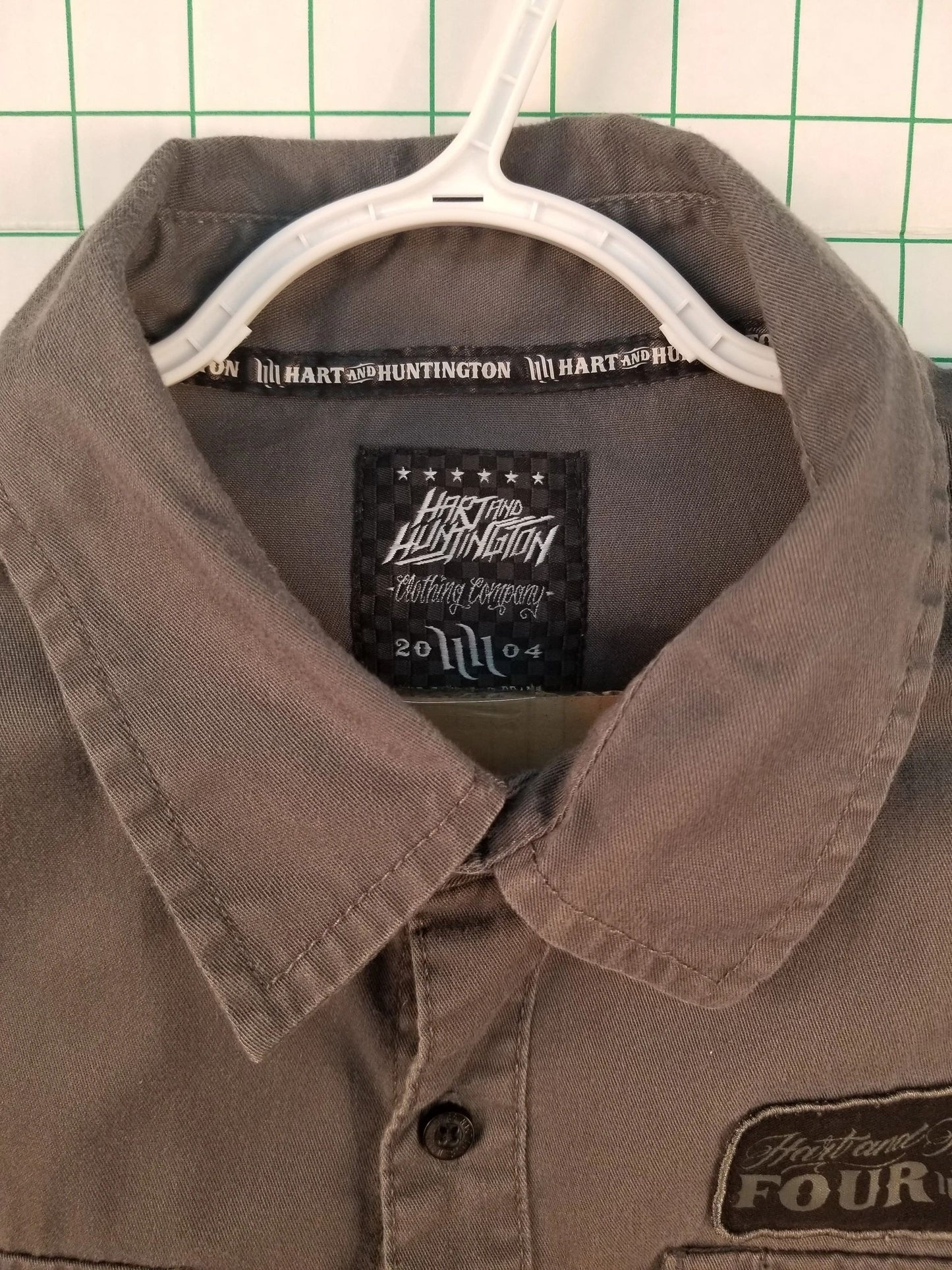 Hart and Huntington "Four Bar" Embroidered Shirt