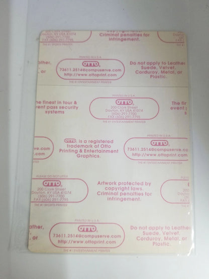 Van Halen World Tour 1998 Backstage Pass