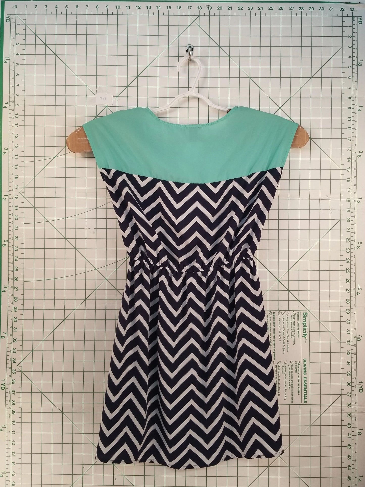 Rue 21 Green/Blue Triangle Stripe Dress