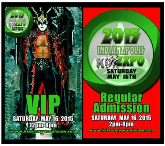 2015 Indianapolis KISS Expo VIP Regular Admin Ticket Set