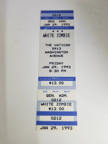 White Zombie Gen Admission 1993