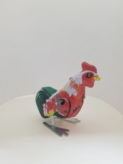 Tin Taioji Wind-up Rooster Collector's Toy