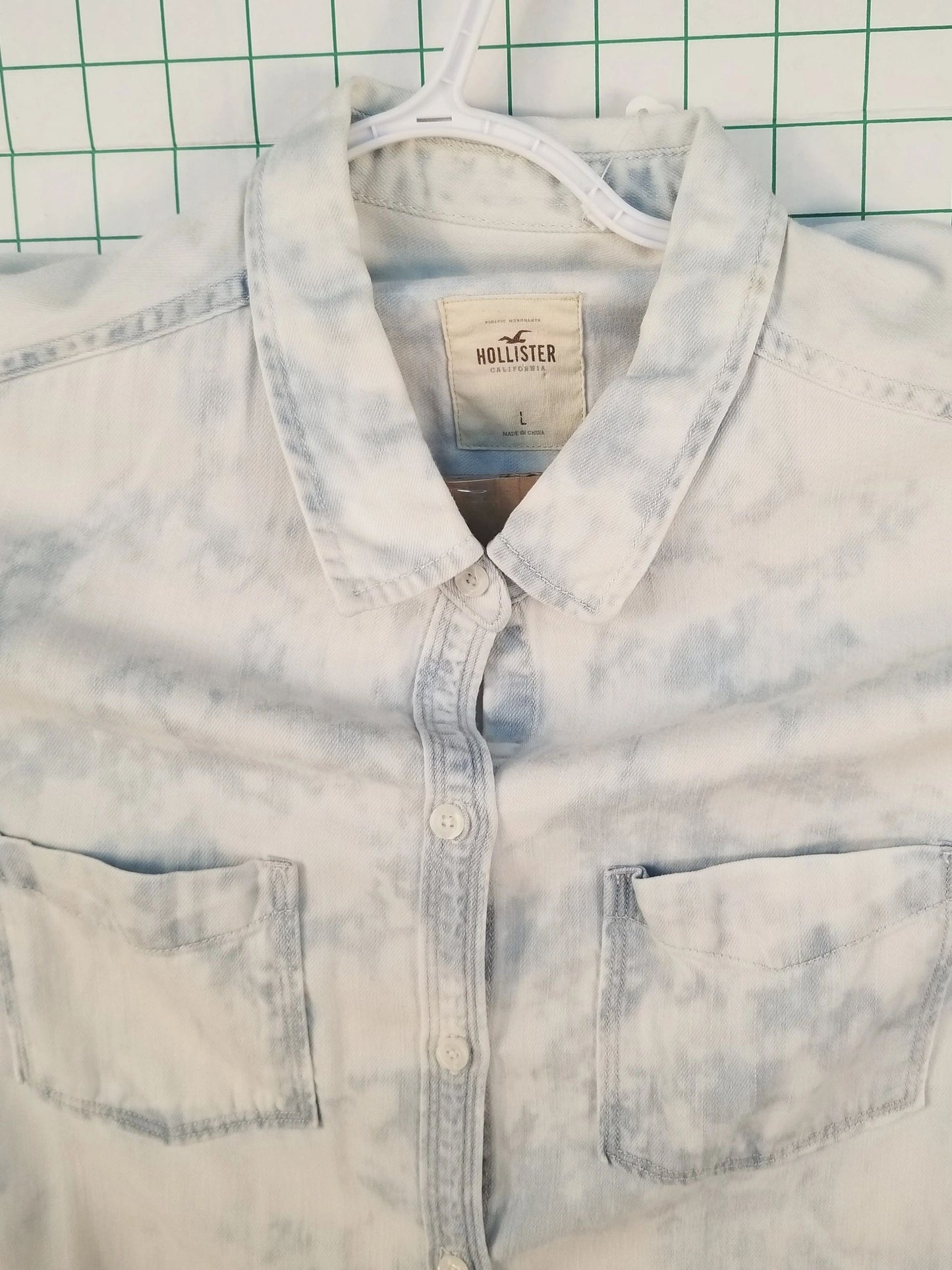 Hollister Acid Wash Button Down Large