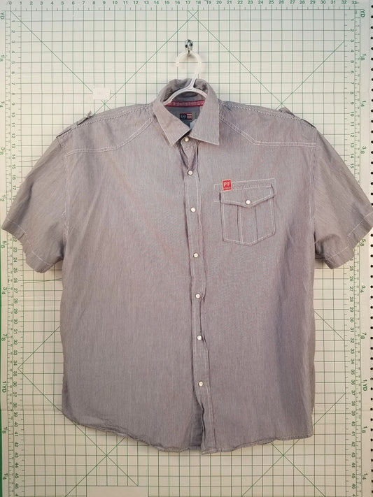 Phat Farm 2XL Striped Button Up Shirt